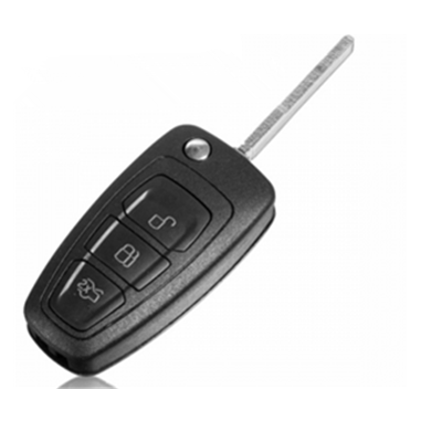 QKY031021 3 Buttons Keyless Entry Fob with HU101 Blade Flip Folding Remote Key 433MHz 4D63 chip for FORD Focus Fiesta