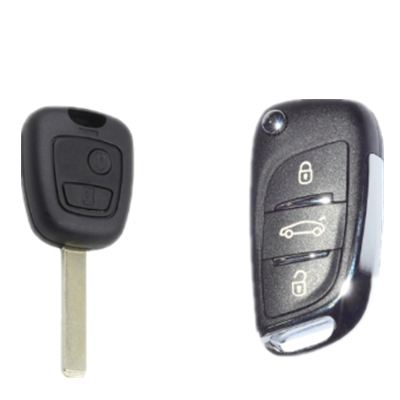 QKY002024 For Peugeot 307 ASK straight remote control key Modified DS Style Folding