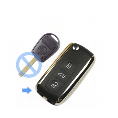 QKY004028 for BMW 3 button Silver Flip key 433Mhz