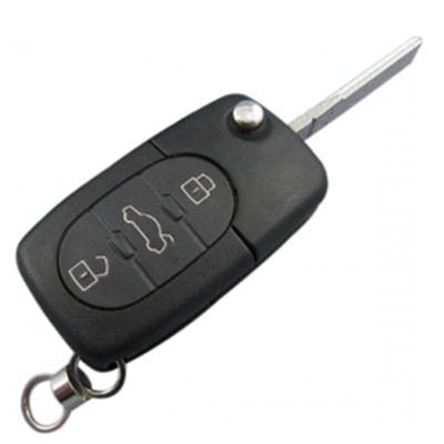 QKY009010 for Audi 3 Button Flip Remote Key 433MHz