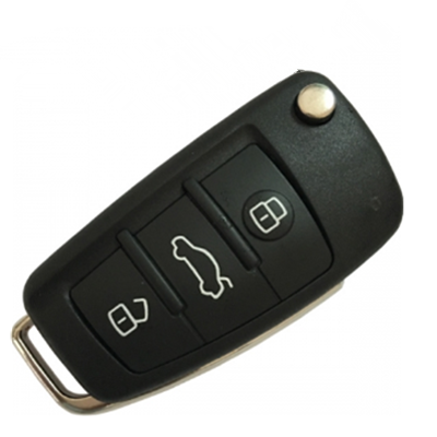 QKY009028 FLIP Remote Key 3 Buttons For Audi 433mhz id48 8X0 837 220 D id48