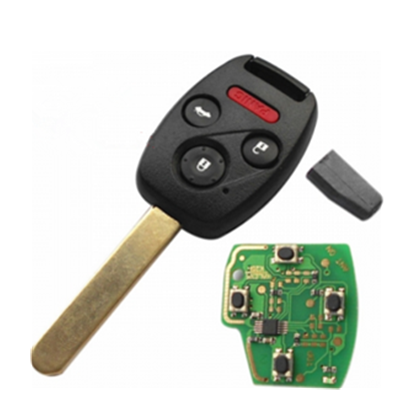 QKY011065 2003-2007 for Honda Remote Key 3+1 Button and Chip fit ACCORD FIT CIVIC