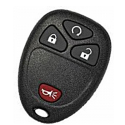 QKY017008 for Chevrolet 3+1 Button Remote Control (315MHz FCC OUC60270)