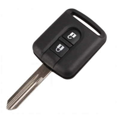 QKY032022 Uncut Remote key Fob 2 Button 433MHz 4D60 Chip for Nissan Micra K12