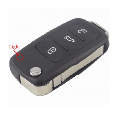 QKS006012 3 Button Flip Fob Remote Folding Key Shell for VW Tiguan Golf