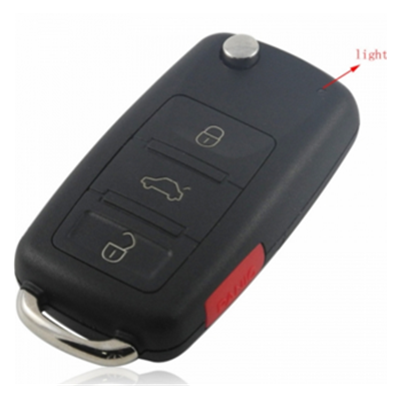 QKS006022 3+ 1 Panic 4 Buttons Flip Remote Key Shell fit for VOLKSWAGEN VW Touareg