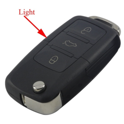 QKS006027 3 Button Car Remote Filp Flip Key Shell Case Fob For Volkswagen Vw Jetta Golf Passat