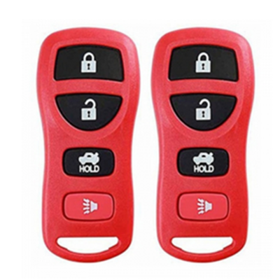 QKS032003 Red New Replacement Red Keyless Remote Key Fob Case Shell For Nissan 4 Buttons